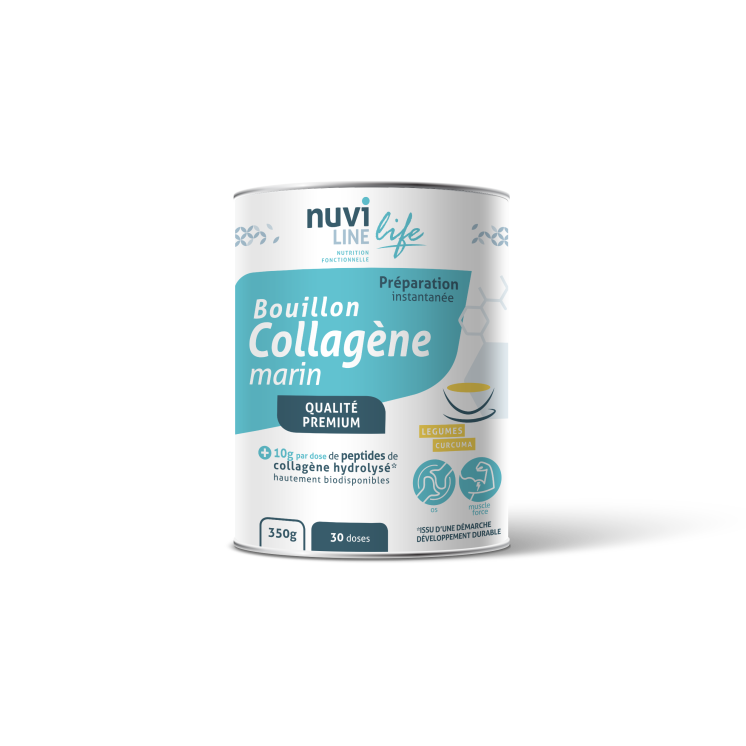 Bouillon minceur de collagène marin aux légumes et curcuma
