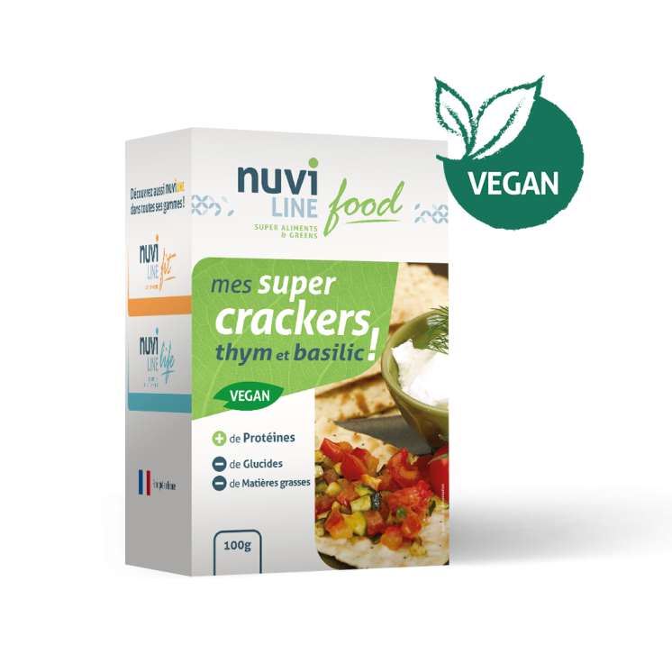 Mes super crackers thym et basilic Nuviline !