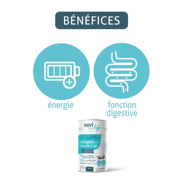 Collagène marin poudre avec Chicorée - Digestion et vitalité - 360g