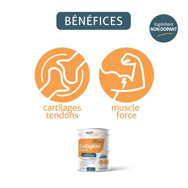 Collagène marin avec vitamine C et magnésium pour la nutrition du sportif