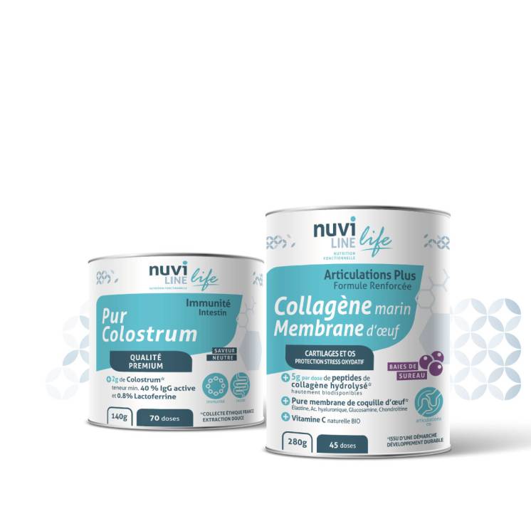 Pack Immuno+ Articulations I Colostrum & Collagène marin avec membrane d'oeuf