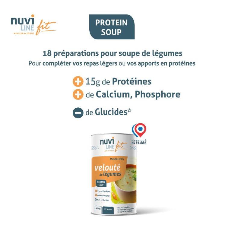 Soupe de légumes protéinée, Vegetable protein soup I Nuviline