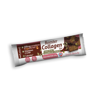 Barre snack beauté booster de collagène - Saveur chocolat-courge