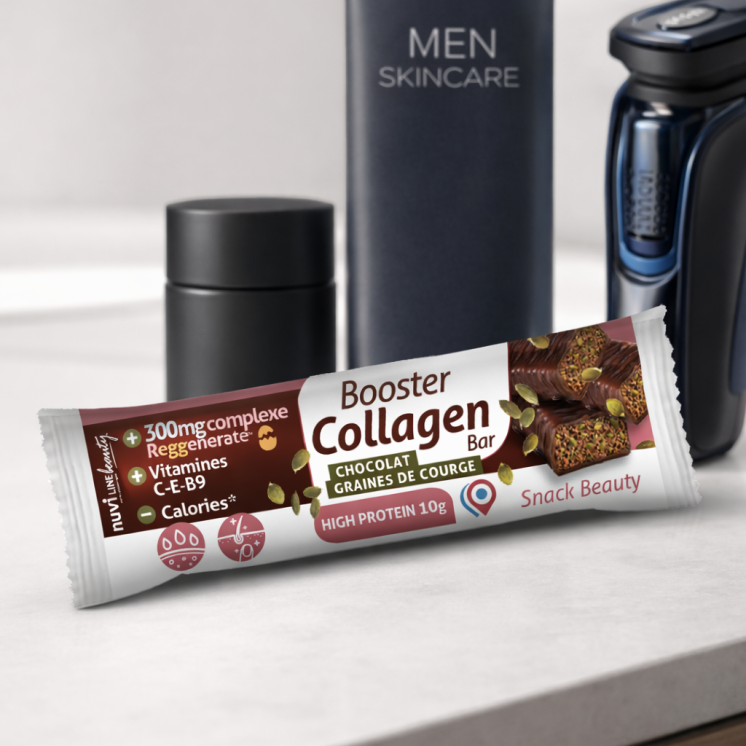 Barre snack beauté booster de collagène - Saveur chocolat-courge