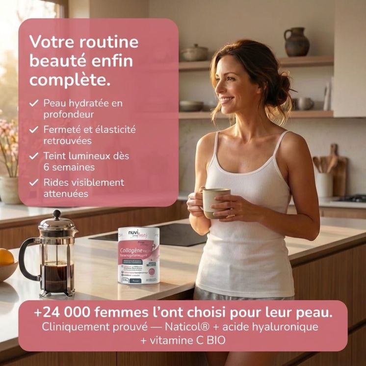 Collagène marin pour la peau avec acide hyaluronique et vitamine C