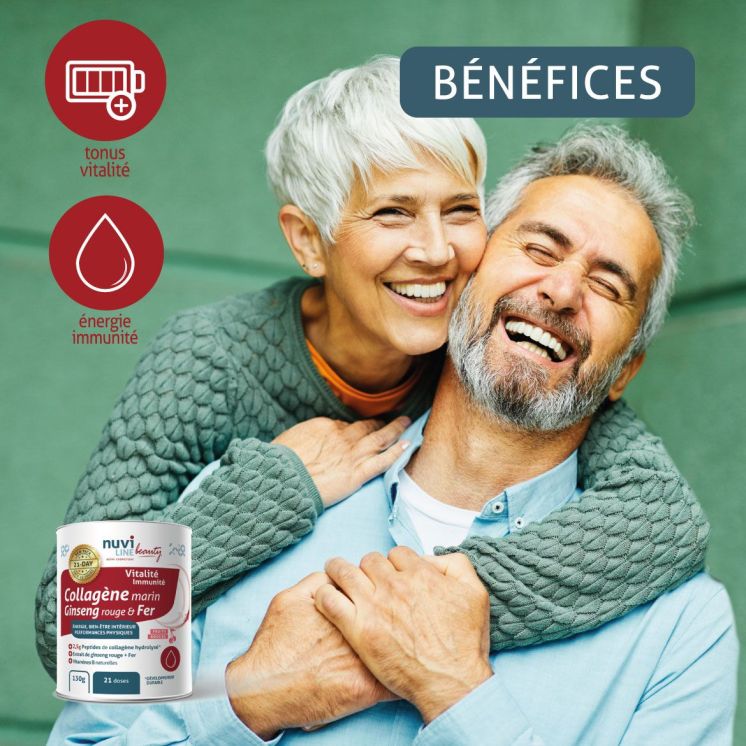 Collagène marin - Vitalité, avec ginseng rouge et fer