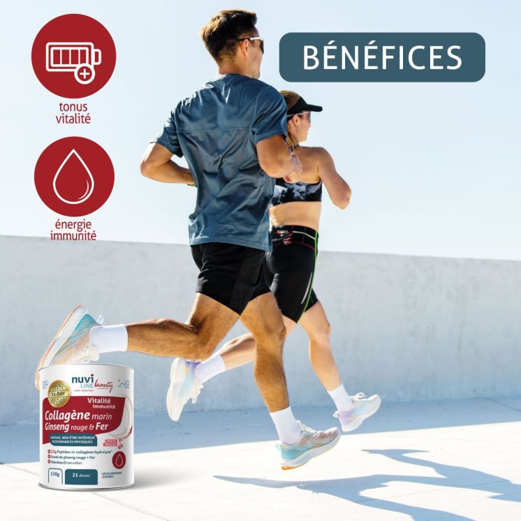 Collagène marin - Vitalité, avec ginseng rouge et fer