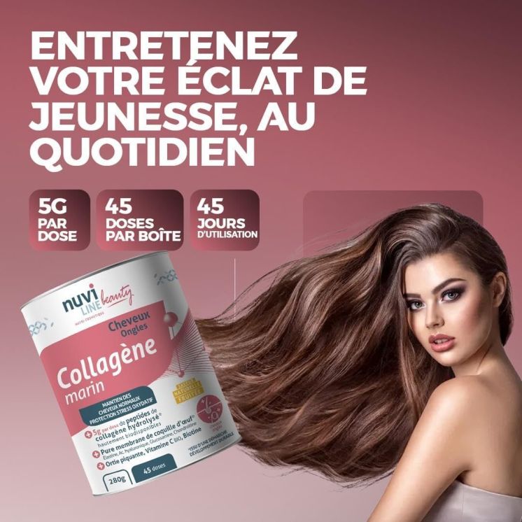 Collagène marin pour les cheveux et les ongles