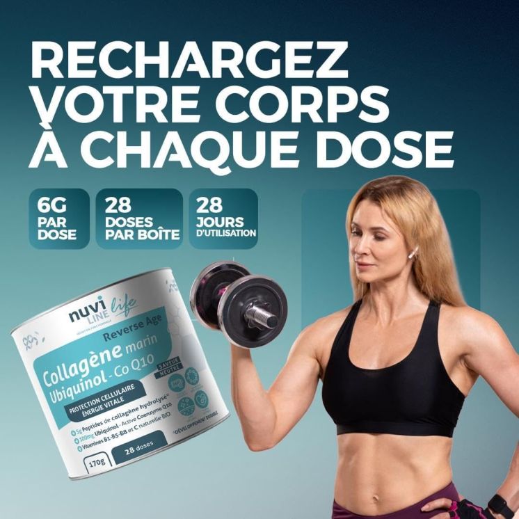 Collagène marin Energie vitale et antioxydant Coenzyme Q10 - Ubiquinol