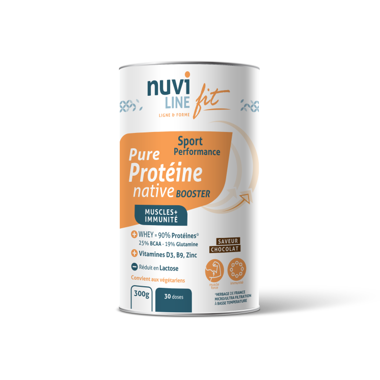 Protéine native whey booster saveur chocolat nuviline