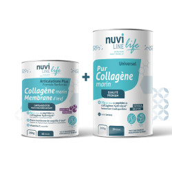 Pack Duo Flexi+ collagène marin membrane d'oeuf articulations renforcé nuviline