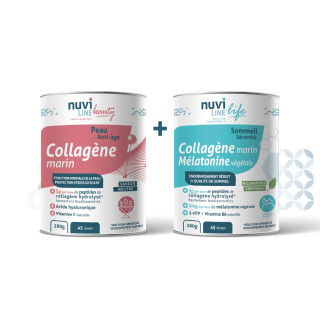 Pack Duo - Sommeil-Zen-Beauté - Collagène sommeil zen + Collagène peau anti-âge Pack Duo - Sommeil-Zen-Beauté - Collagène sommeil zen + Collagène peau anti-âge