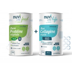Pack Duo - Collagène marin pur + Pure protéine végétale pois